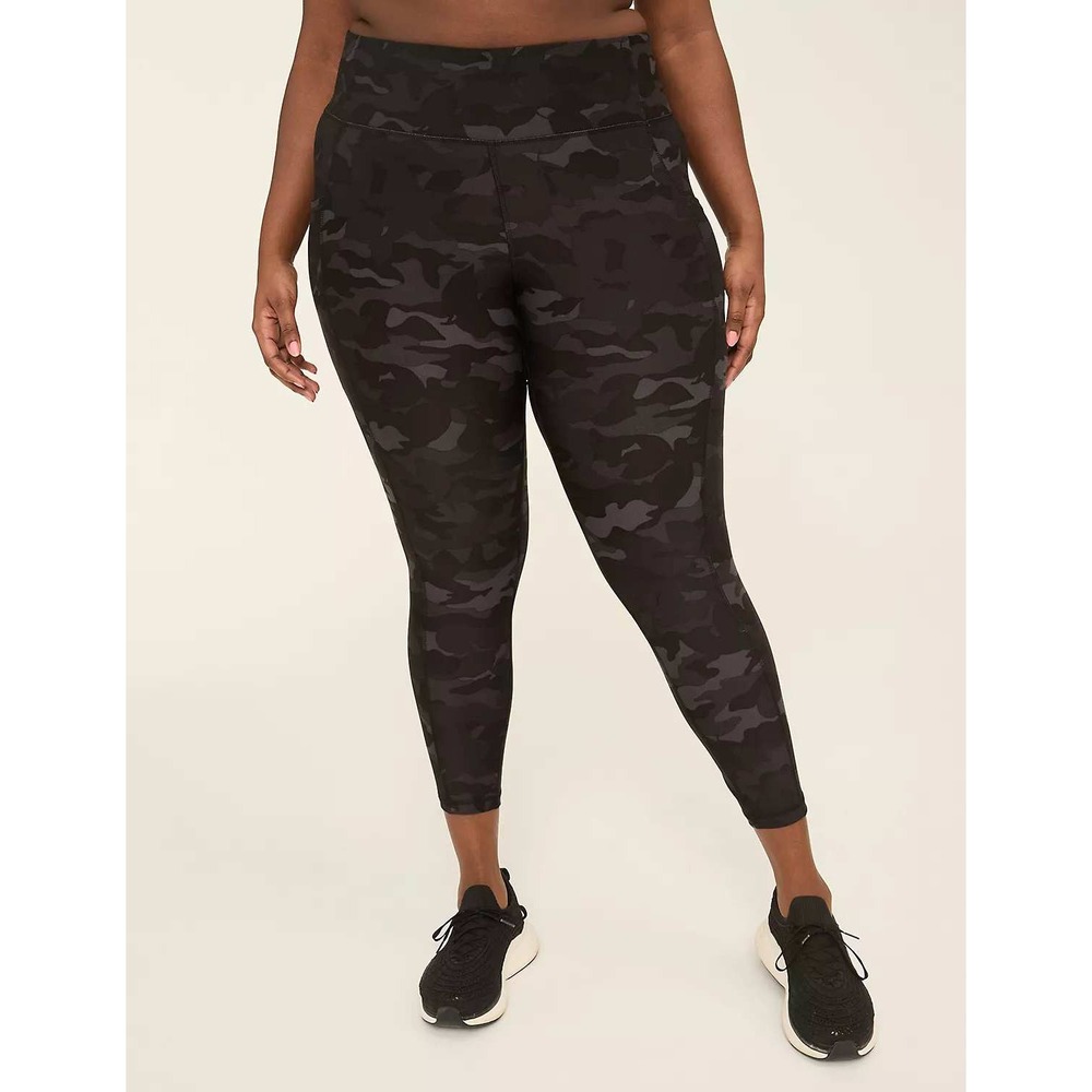 NWT LIVI Active Lane Bryant Plus Size 18/20 Black Camo High Rise Leggings‎ Pants